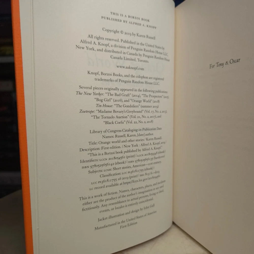 Orange World and Other Stories by Karen Russell *Signed 1st/1st*
